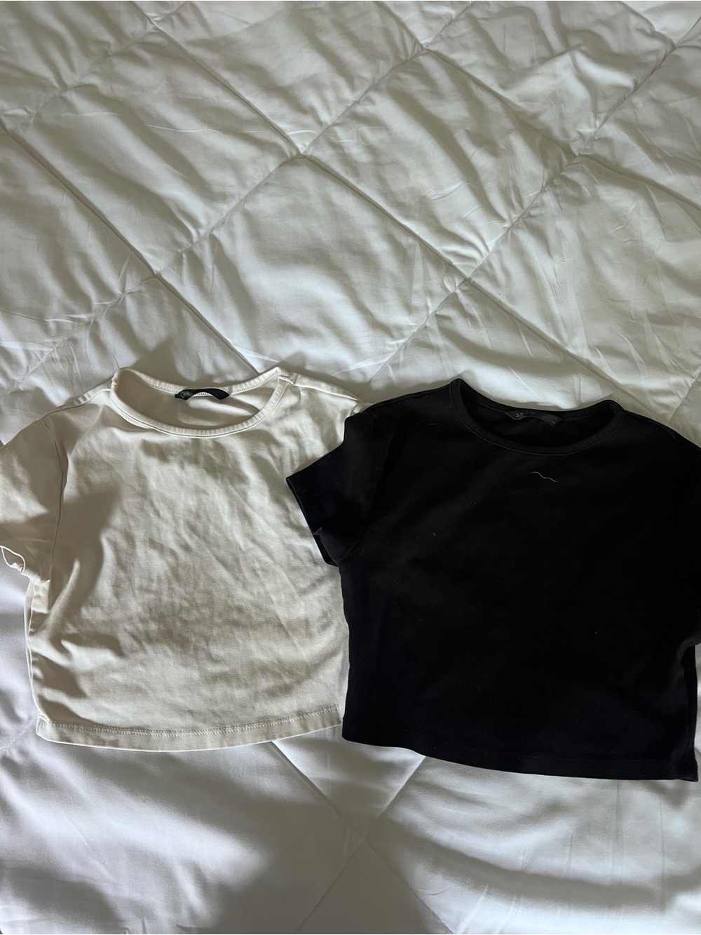 Classic Crewneck Tee - White and Black